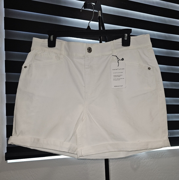Gibson Latimer Pants - NWT Gibson Latimer Women's Denim White Jean Shorts Size 14 & 16
